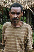 Elderly Bakola-Bagyeli pygmy man
