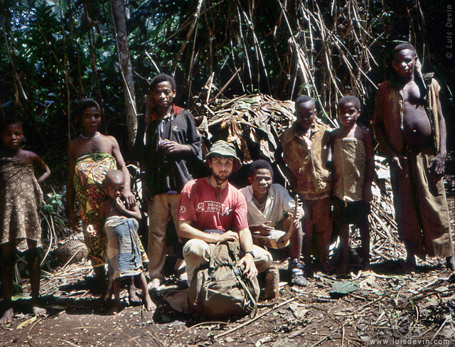 Rainforest camp, from Luis Devin's fieldwork in Central Africa (Baka Pygmies, Cameroon)