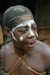 Baka Pygmies: elderly woman during a ritual