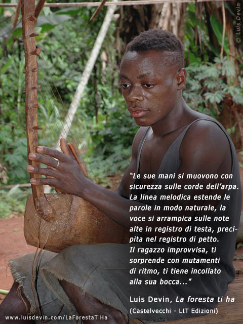 Arpa pigmea, dalle ricerche antropologiche di Luis Devin in Africa centrale (Pigmei Baka, Camerun)