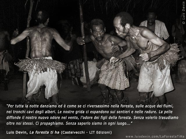 Danza funebre, dalle ricerche antropologiche di Luis Devin in Africa centrale (Pigmei Baka, Camerun)