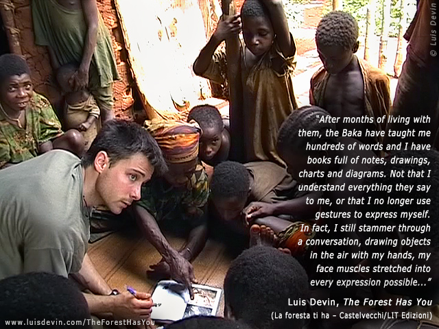 Field research, from Luis Devin's anthropological research in Central Africa (Baka Pygmies, Cameroon)