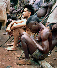Luis Devin during a ritual ceremony of the Baka Pygmy initiation rites