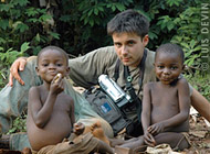 Luis Devin with Baka Pygmies