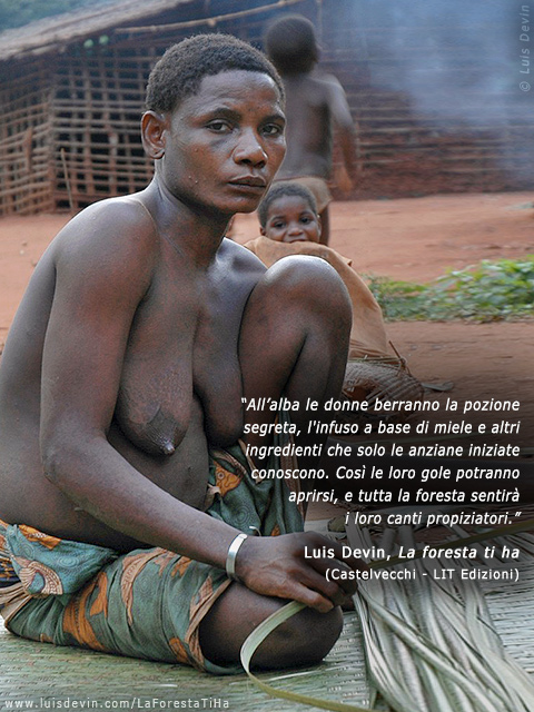 Donna Baka, dalle ricerche antropologiche di Luis Devin in Africa centrale (Pigmei Baka, Camerun)