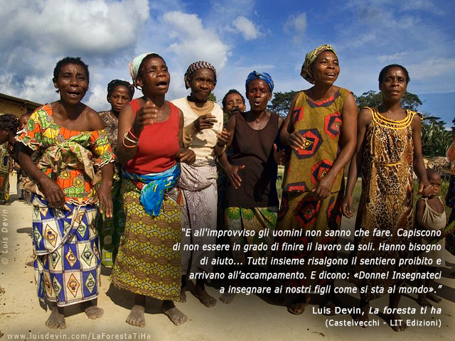 Singing women, from Luis Devin's anthropological research in Central Africa (Bakoya Pygmies, Gabon)